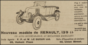 1924 advert in the Chronique de Jersey