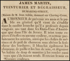 1833 advert in L'Impartial