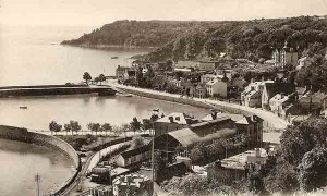 The former railway terminus can be seen in the foreground