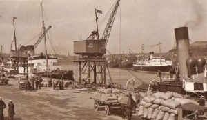 ss Brittany on the New North Quay in the background
