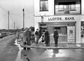 Lloyds Bank in 1962 after an armed robbery - Picture Jersey Evening Post