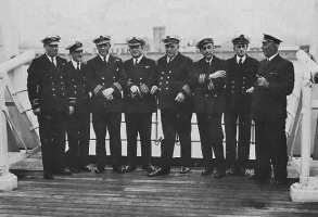 Adolphus Gottrel, with colleagues on the Jersey to St Malo service in 1937