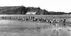 Bathing huts at West Park