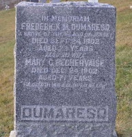 Dumaresq family grave in Gaspé, Canada