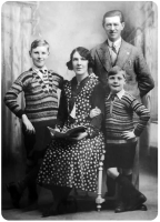 Gladys Henrietta Gallie, her husband Archangel Eugene Rene Le Marquand, and their sons
