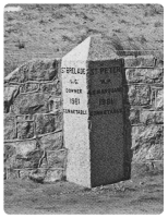 This stone marks the boundary with St Peter - picture taken in 1981