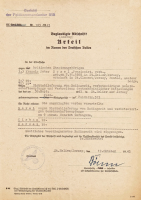 Pensioner Francis Peter Victor Sorel was prosecuted by the Germans during the Occupation in 1943 for having an illicit radio. He was sentenced to nine months in prison