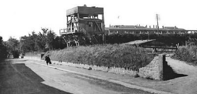 German installation built to defend the power station against air attack during the Occupation