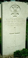 The grave of Great War casualty Charles du Heaume at La Neuville British Cemetery, Corbie, Near Albert