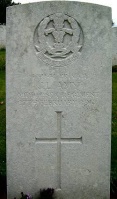 John Leonard Amy's grave at Grandcourt