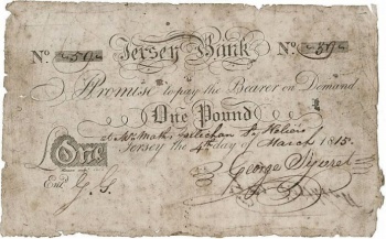 Jersey Bank 1815 banknote