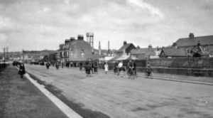 A garrison cycle race along Victoria Avenue
