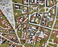 A map showing the layout of Hue Street in 1960