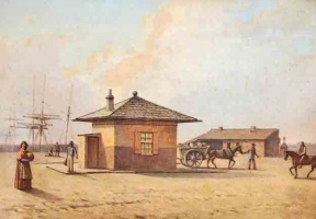 The old Weighbridge, a painting by Philip Henry Poore