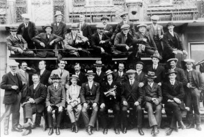 An outing for postal staff on a Tantivy charabanc
