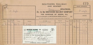 ... shipping receipt for imported Cognac ...