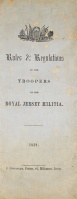 Rules drawn up in 1857 by a Militia troop