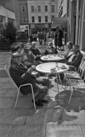 A restaurant's outdoor tables in 1978 - Jersey Evening Post photograph