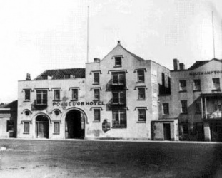 Pomme d'Or Hotel in the 1880s