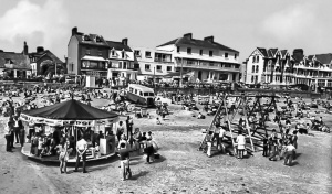 A Jersey Swimming Club fete on the beach at Havre des Pas. This is believed to be the only location where a beach could be used for such an event