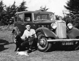 Barry Roche with his vintage Hillman