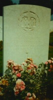 The grave of Great War casualty Frederick Charles Hodge at Bouchoir New British Cemetery, near Amiens
