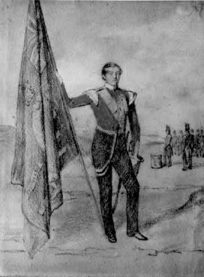 Pencil drawing of John Halkett Le Couteur