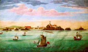 A 1731 painting of Elizabeth Castle