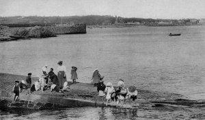 The slipway at the bottom of Green Street is the dividing line between the La Collette and Havre des Pas districts