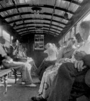 Inside a carriage