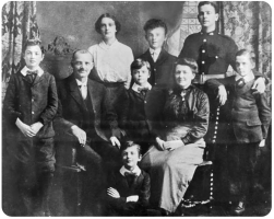 Samuel Abraham and Winifred Le Moignan and their seven children