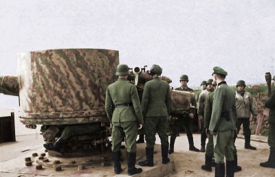 A drill at Batterie Lothringen