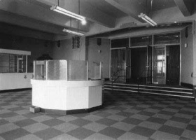 The foyer of the Forum Cinema shortly before it closed