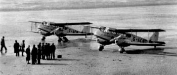 Planes on the beach at West Park