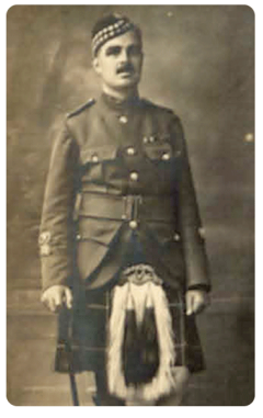 Company Sergeant Major Arthur du Feu, Croix de Guerre, Medaille Militaire, was a time-serving soldier, attached to the permanent staff of the Militia on the outbreak of war. Born in St Helier in 1883, the son of Philip Walter and Alice, nee Kirk, he joined the Seaforth Highlanders. In July 1918 he took command of his company when all the officers became casualties, organised its withdrawl from a forward position and sent parties to carry back the wounded