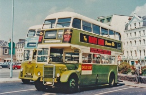 Double-deckers at the Weighbridge terminus in 1967