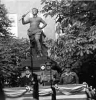 Brigadier Snow in the Royal Square on 12 May