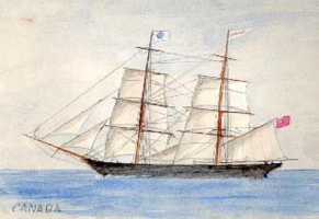 Abraham de Gruchy`s brig Canada, owned by the family for thirty years: courtesy of the Jersey Museum Service