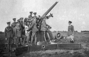 Anti-aircraft gun practice