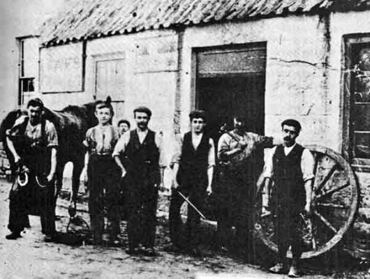 J Bisson's forge in 1902 - location unknown