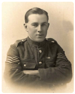 Sergeant Percy Gosling, MM, of the Machine Gun Corps, was born in 1897, the son of Edward John Gosling and Theresa, nee Grady. He was awarded the Military Medal for gallantry during the Battle of the Marne in 1918. When the company he had joined was ordered to retreat, he was not told and remained at his post, holding back a German attack overnight. He remained on the front line with the infantry for a further month