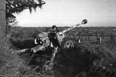 WN Woodlands' 7.5cm anti-aircraft gun