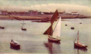 Fishing boats entering harbour