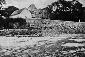 A picture taken from the beach by W Slater in 1870