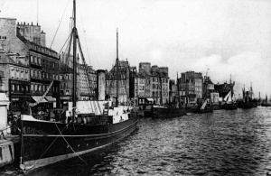 Courier II, pictured on the Quai Caligny at at Cherbourg, to which she operated a twice-weekly service from Alderney ...