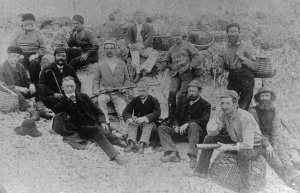 It is not known exactly when or where this fishing party was photographed