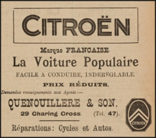Best known as cycle dealers, Quenouilliere were early Citroen agents in 1924