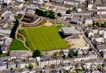 Springfield Stadium with the redevelopment nearing completion in 1996