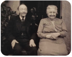 Sarah Baker, nee Cantell, with her husband Thomas