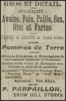 1919 advert in the Chronique de Jersey for Parpaillon